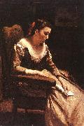  Jean Baptiste Camille  Corot The Letter_3 Sweden oil painting reproduction